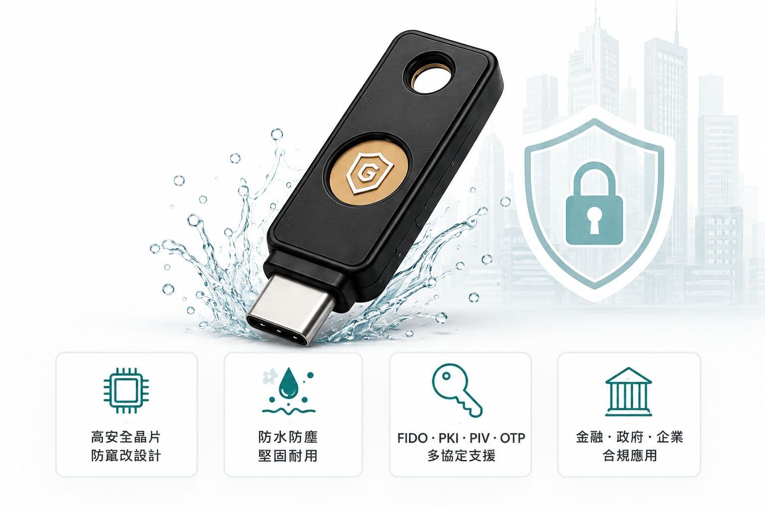 GoTrust Idem Key 可做為高安全等級的實體驗證載具,強化關鍵帳號與敏感系統存取保護